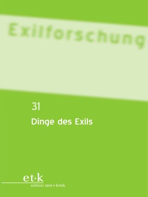 cover image of Dinge des Exils